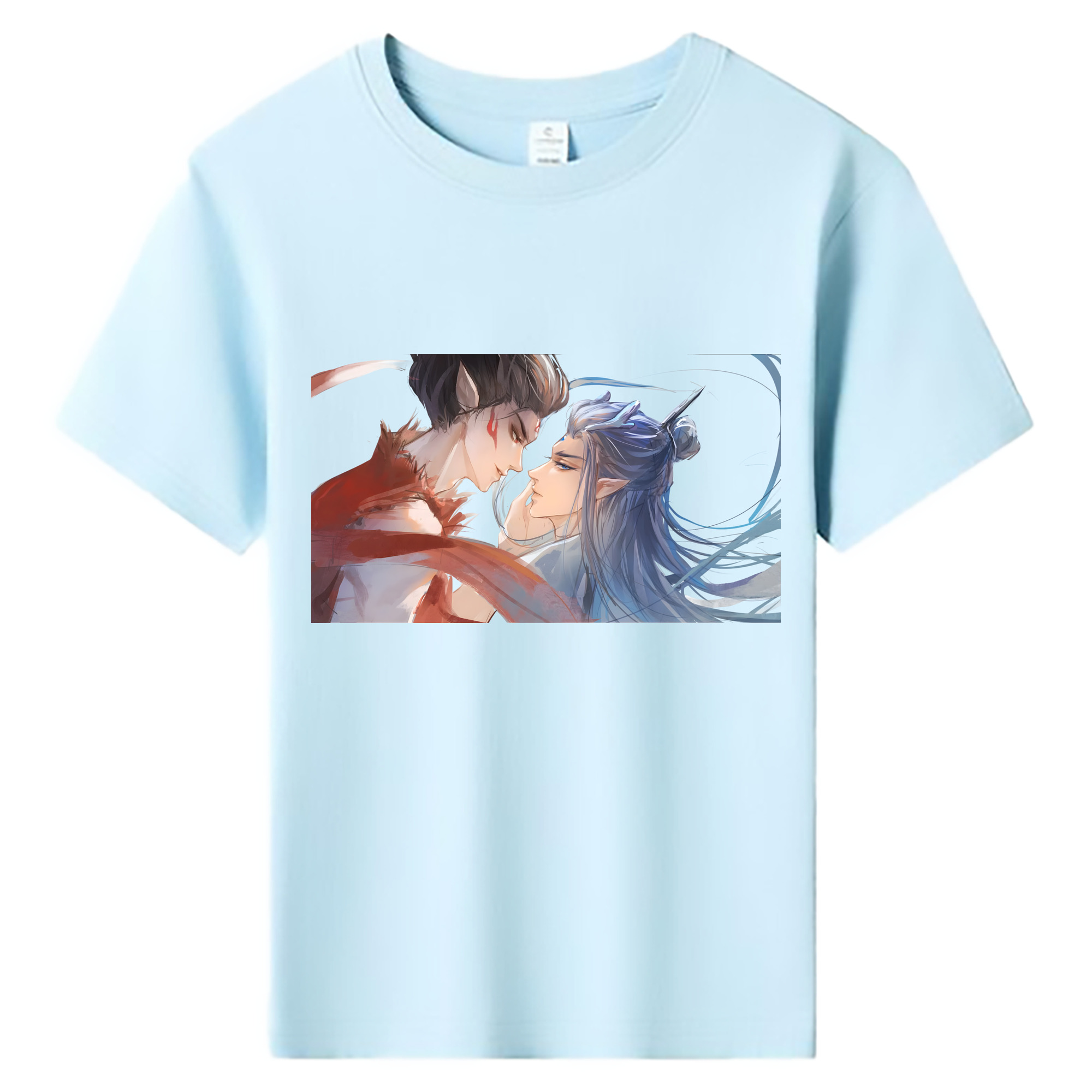 （画像用） Ne Zha 2 ナタ 魔童の大暴れ 綿100％キッズTシャツ（フロントプリント）